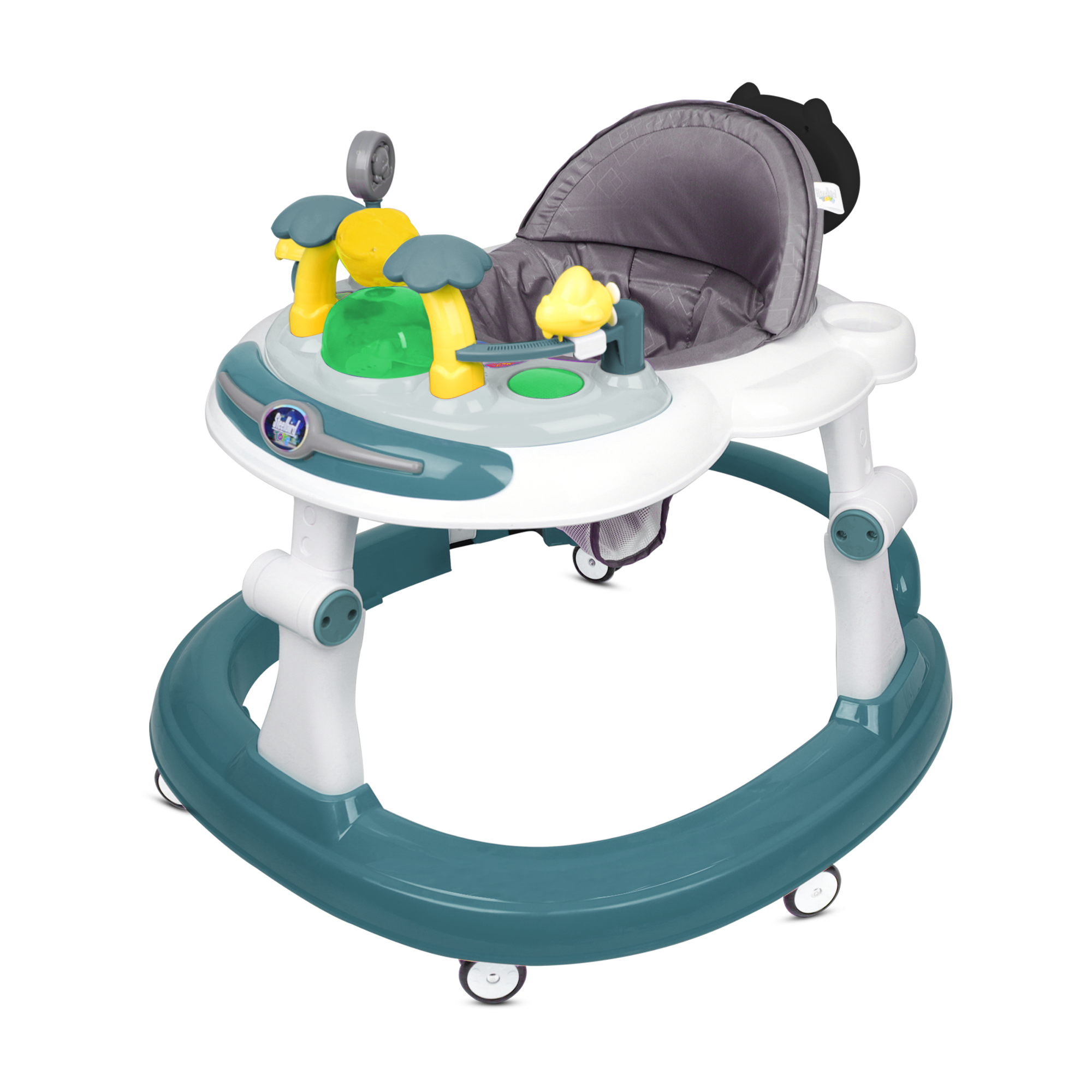 TEAL BABY WALKER WITH PUSH HANDLE